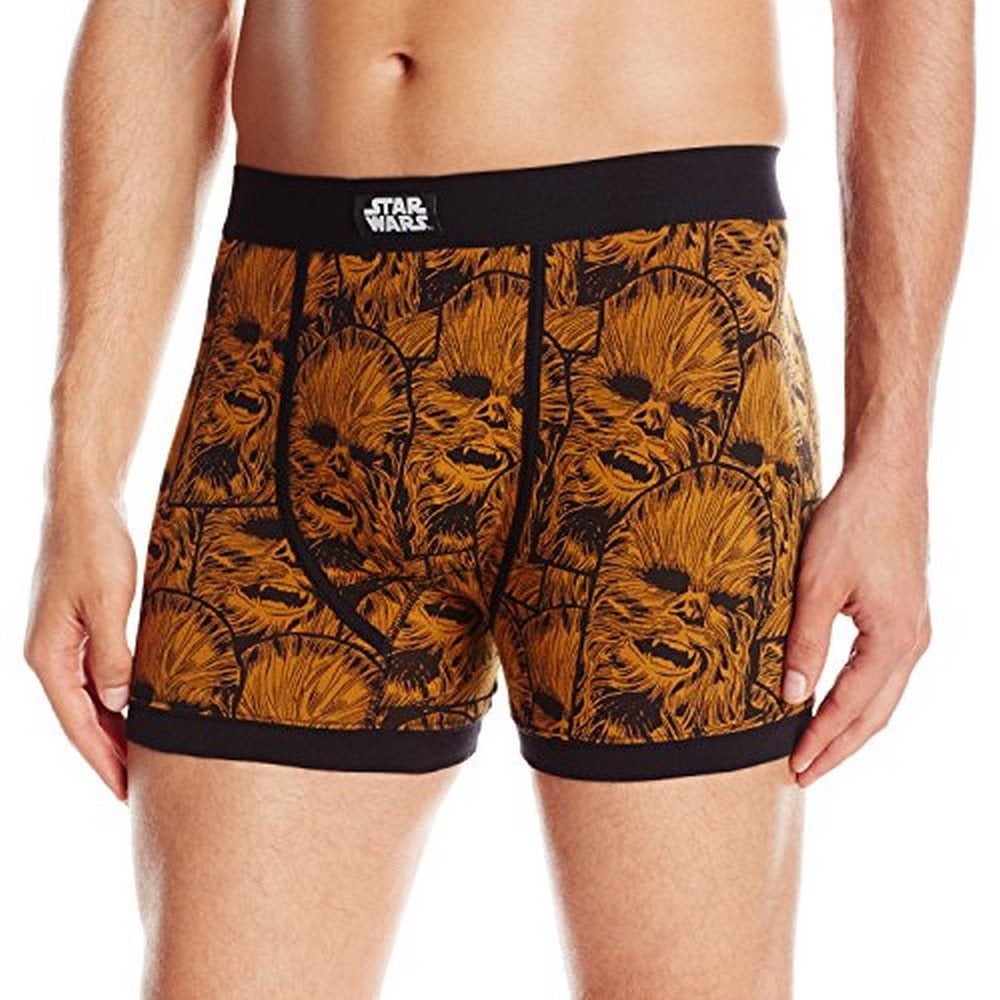 Cheweewee Boxer Star Wars Mens Brown Chewie Chewbacca Underwear Boxer Briefs Small ...