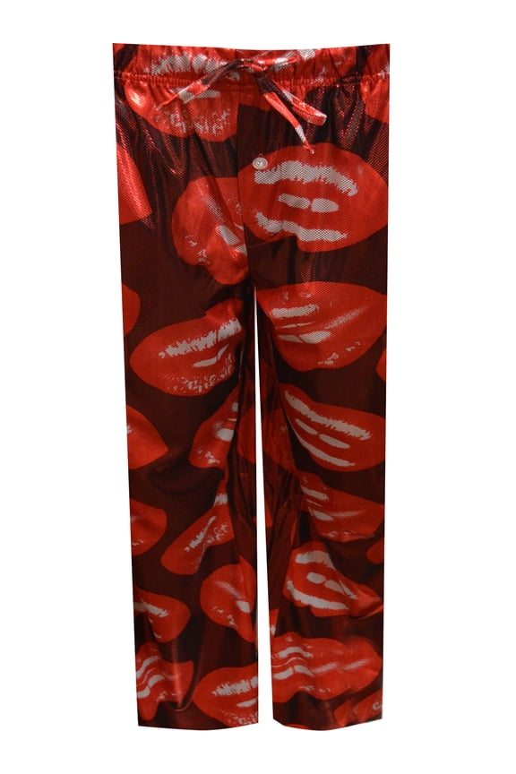 Mens Love and Kisses Loverboy Liquid Satin Lounge Pants (Small)