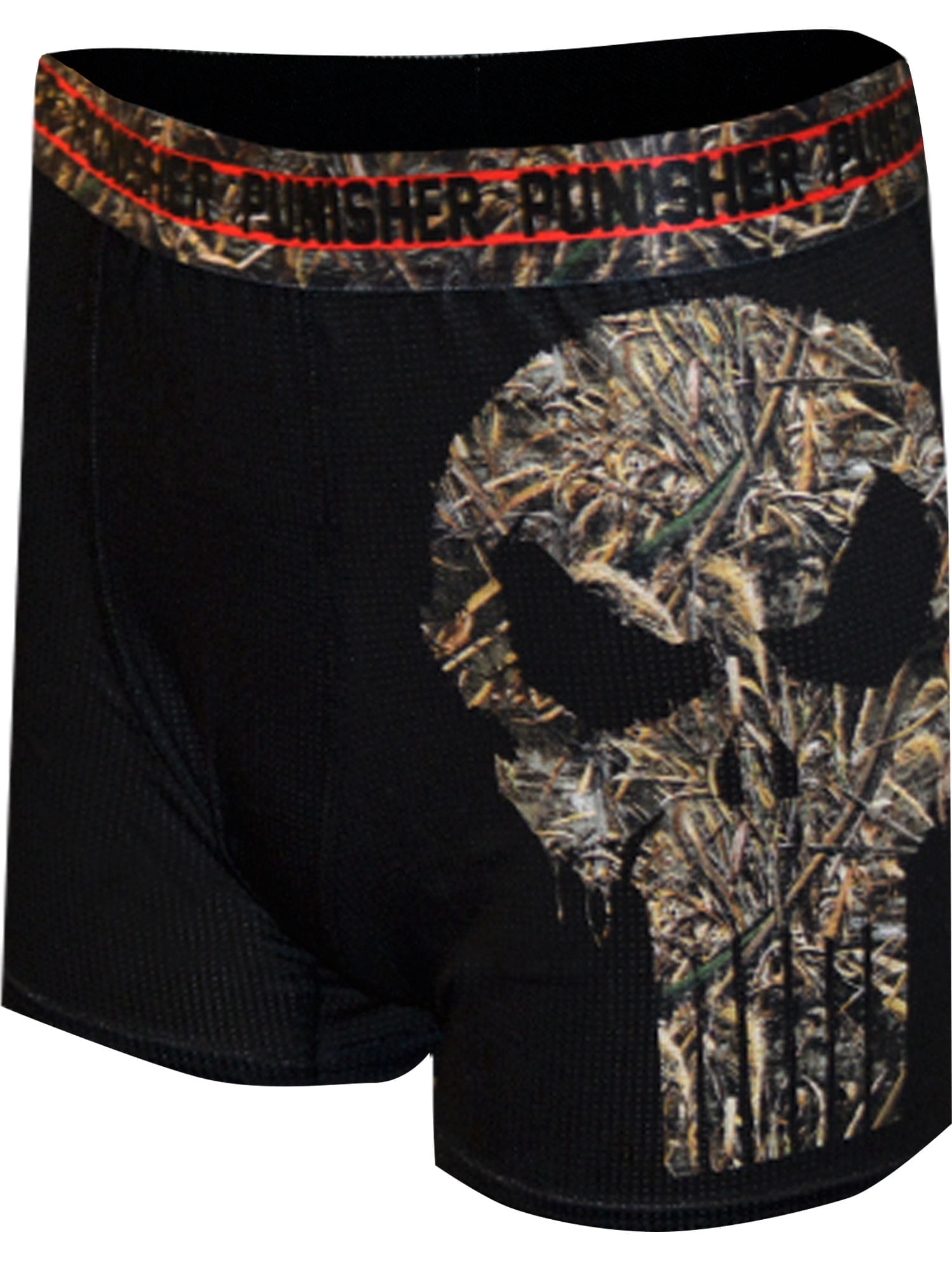 Mad Engine Mens Marvel Comics The Punisher Black and Camo Boxer Brief (Large)