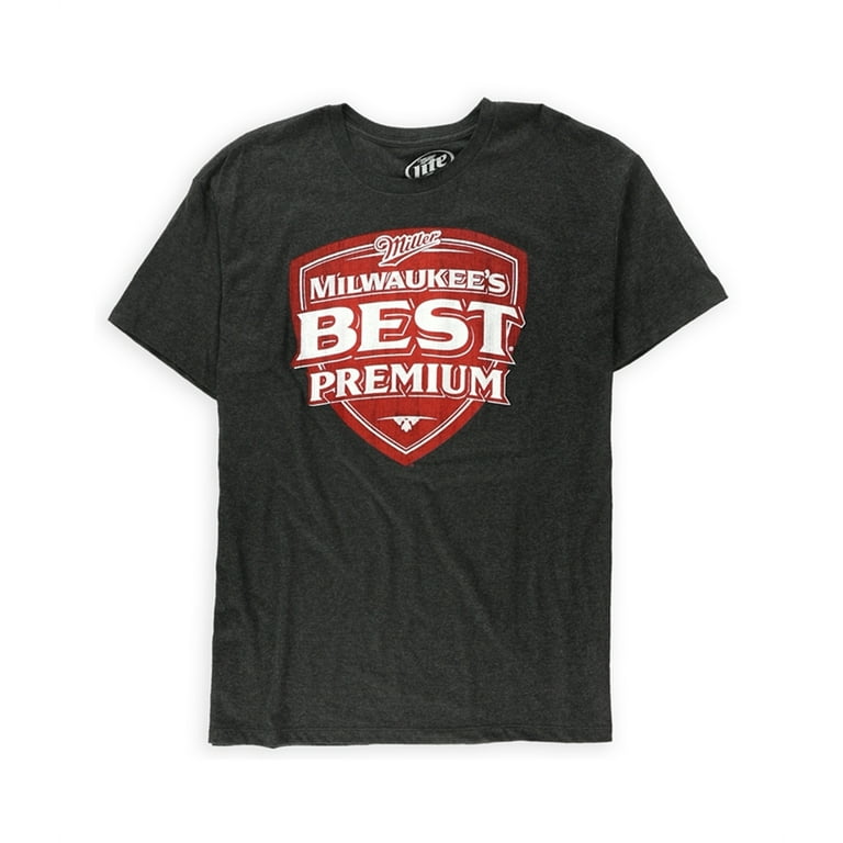 Mad Engine Mens Milwaukee's Best Graphic T-Shirt, Grey, Small
