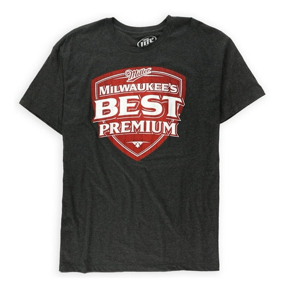 Mad Engine Mens Milwaukee's Best Graphic T-Shirt, Grey, Small