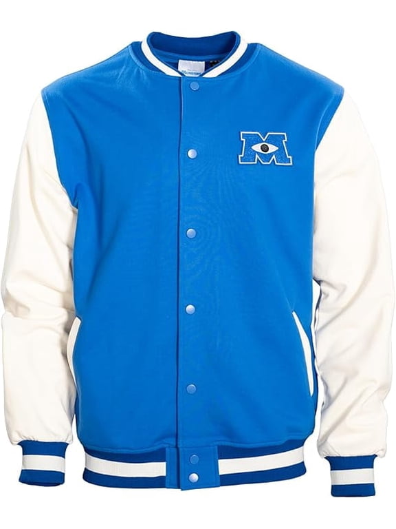 Monsters University Varsity Jacket Blue and White MU Logo Halloween Costume Cosplay