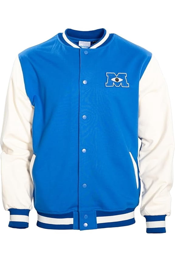 Monsters University Varsity Jacket Blue and White MU Logo Halloween Costume Cosplay