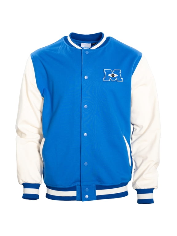 Monsters University Varsity Jacket Blue and White MU Logo Halloween Costume Cosplay