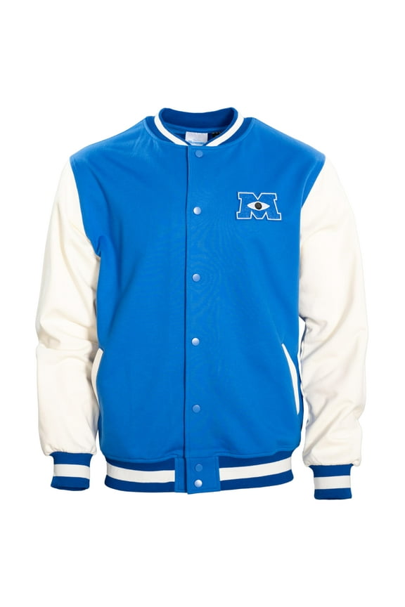 Monsters University Varsity Jacket Blue and White MU Logo Halloween Costume Cosplay
