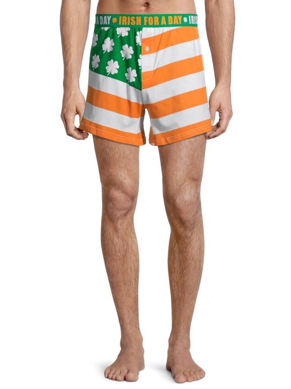 St. Patrick's Irish For A Day Shamrock Flag Men's Boxer Shorts