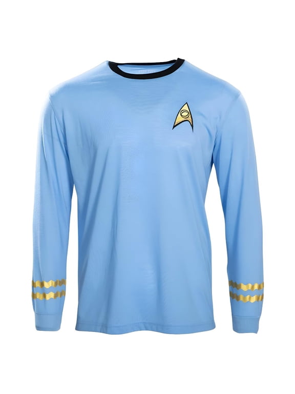 -Adult Star Trek-Long Sleeve Halloween Costume T-shirt Spock Captain Kirk Engineering Cosplay
