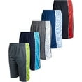 thumbnail image 1 of Mad Game Boys' 5 Pack Mesh Lightweight Active Performance Solid Basketball Shorts with Pockets (Size: 8-18), 1 of 7