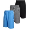 thumbnail image 1 of Mad Game Boys Active Shorts - 3 Pack Lightweight Performance Mesh Basketball Shorts (8-18), 1 of 7