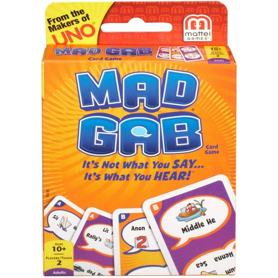 Mad Grab Card Game of Verbal Puzzle Phrases, Gift for Players Ages 12 Years & Older