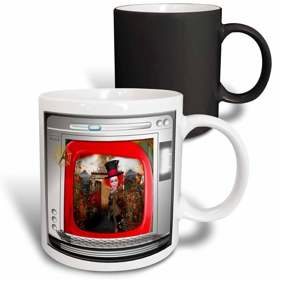 3drose, Mad Hatter Garden Invitation, 11oz Magic Transforming Mug