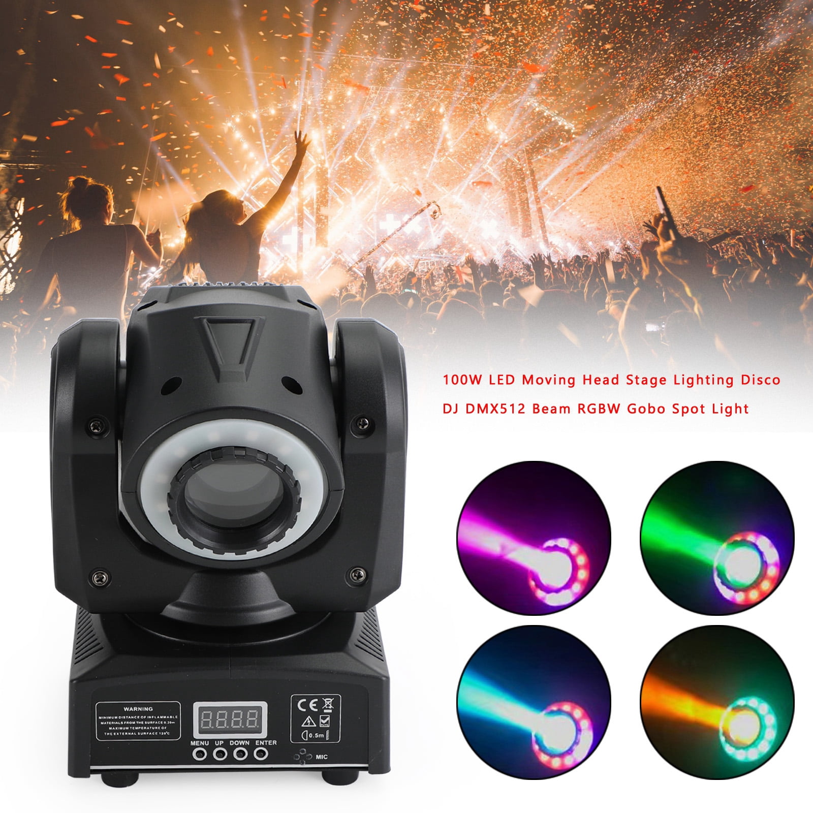 Mad 100W LED Moving Head Stage Lighting Disco DJ DMX512 Beam