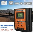 thumbnail image 1 of Mad Hornets 12V-24VPor MPPT 30A-100A Solar Panel Regulator Charge Controller Dual USB, 1 of 8