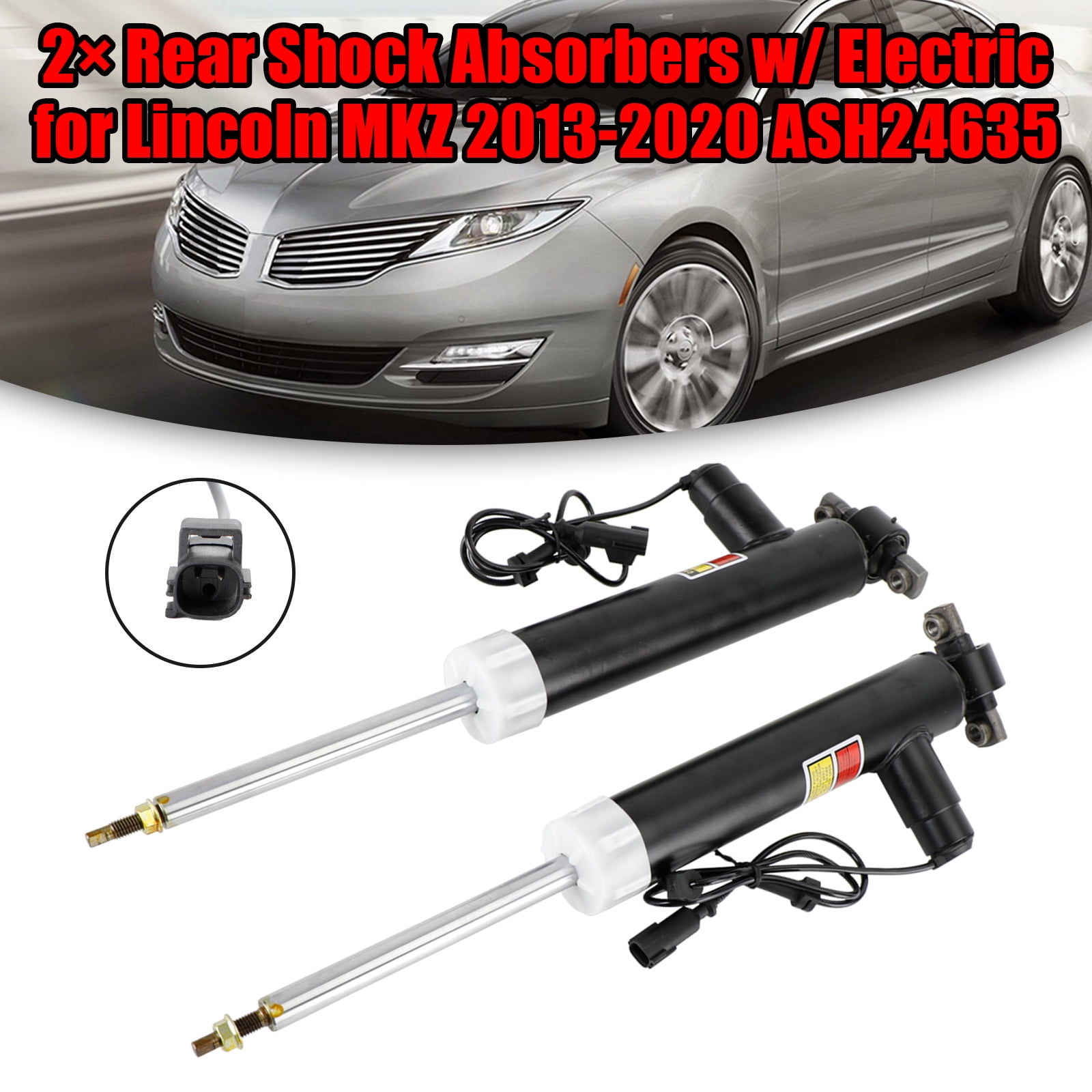 Mad Hornets 2 Rear Shock Absorbers w/ Electric for Lincoln MKZ 2013-2020 ASH24635
