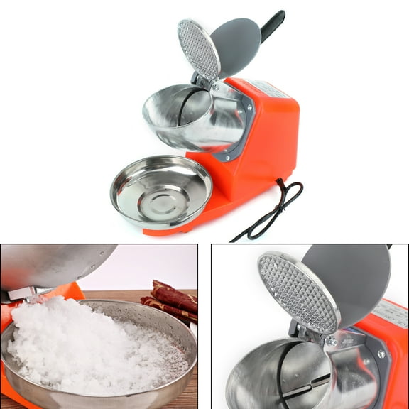 Mad Hornets 300W Electric Ice Crusher Machine Shaver Shaved Ice Snow Cone Maker 143lbs Ora
