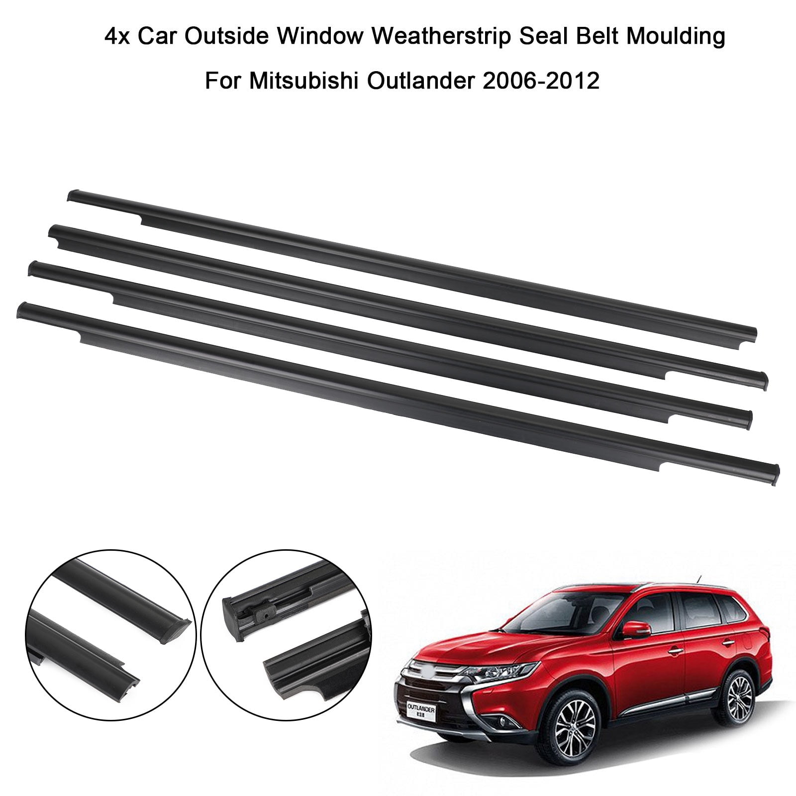 Mad Hornets 4x Car Window Weatherstrip Seal Belt Moulding For ...