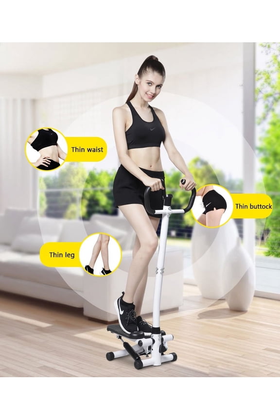 Fitness Workout Exercise Air Stair Stepper Machine Cardio Equipment + Handle Bar