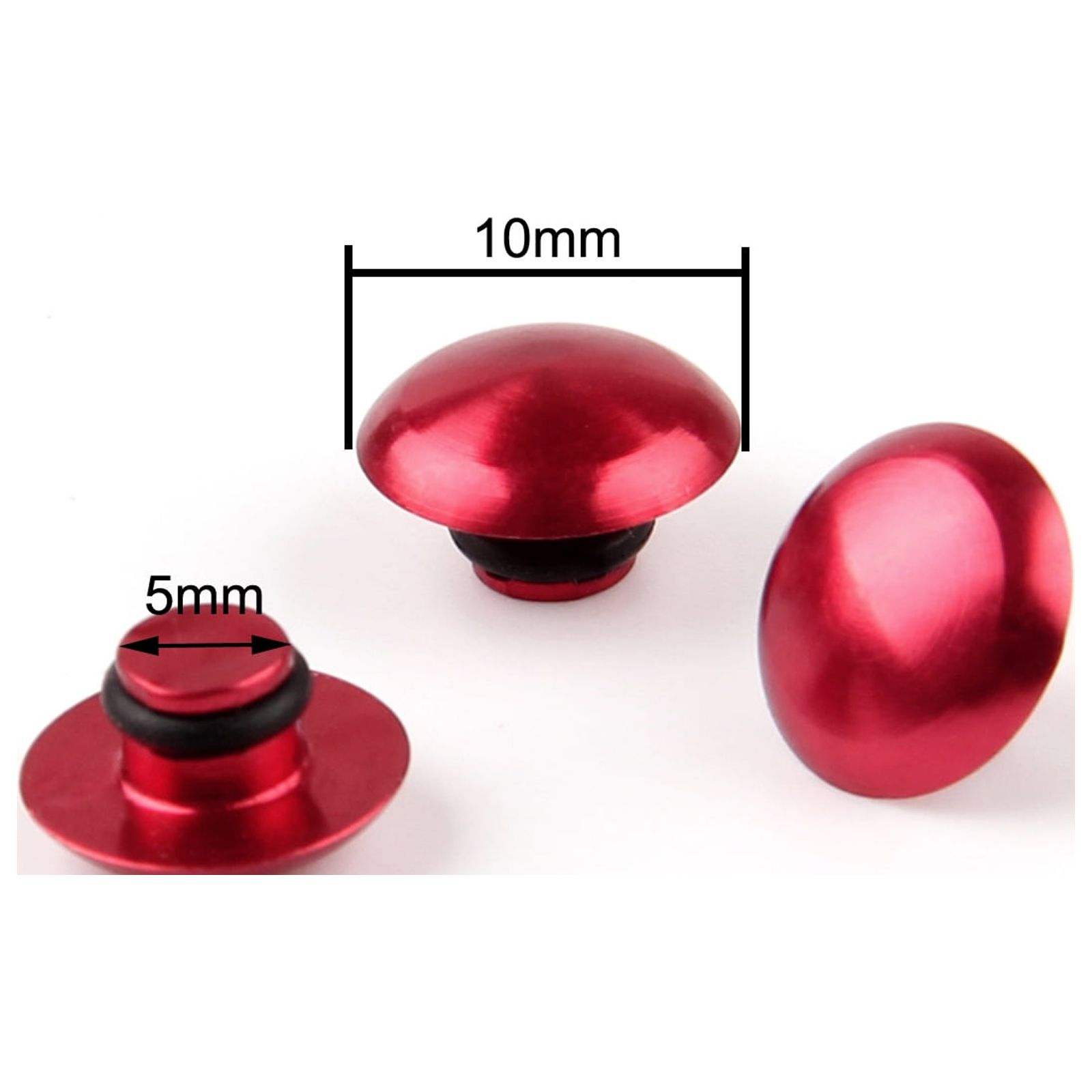 KiWAV Chrome Bolt Screw Nut Head Cover Caps – Fits M8 Bolt (6mm Allen) – 12 Pack