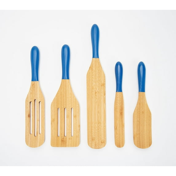 Mad Hungry 5-Piece Multi-Use Bamboo Spurtle Set Model K48351 Blue ...