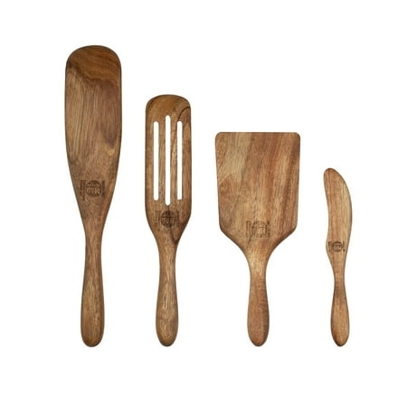 Mad Hungry As Seen On TV Premium 4-Piece Acacia Wood Spurtle Set