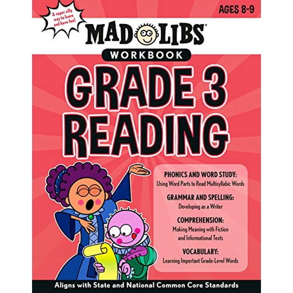 Pre-Owned Mad Libs Workbook: Grade 3 Reading: Aligns with State and National Common Core Standards (Paperback) 0593222830 9780593222836
