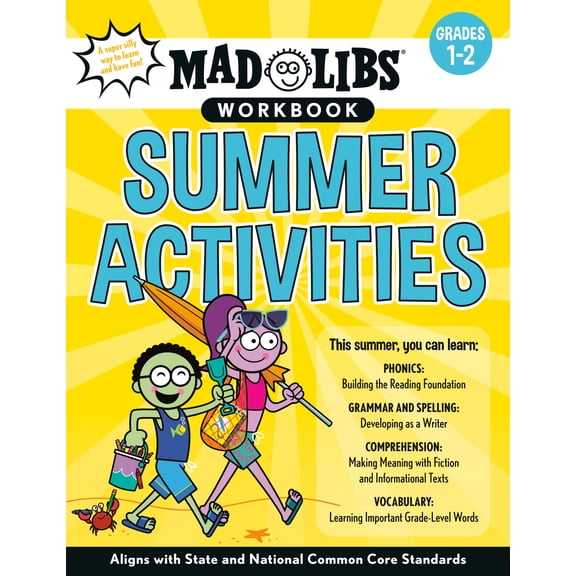 Pre-Owned Mad Libs Workbook: Summer Activities: Grades 1-2 -- Aligns with State and National Common Core Standards (Paperback) 0593225791 9780593225790