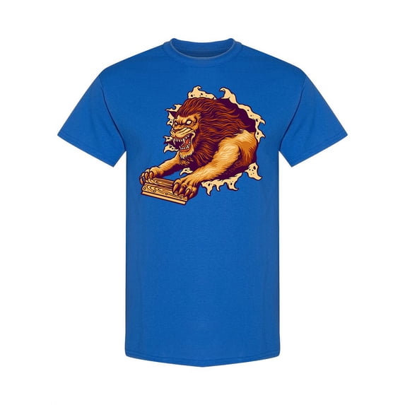 Mad Lion With Squeegee T-Shirt Men -Image by Shutterstock, Male Medium