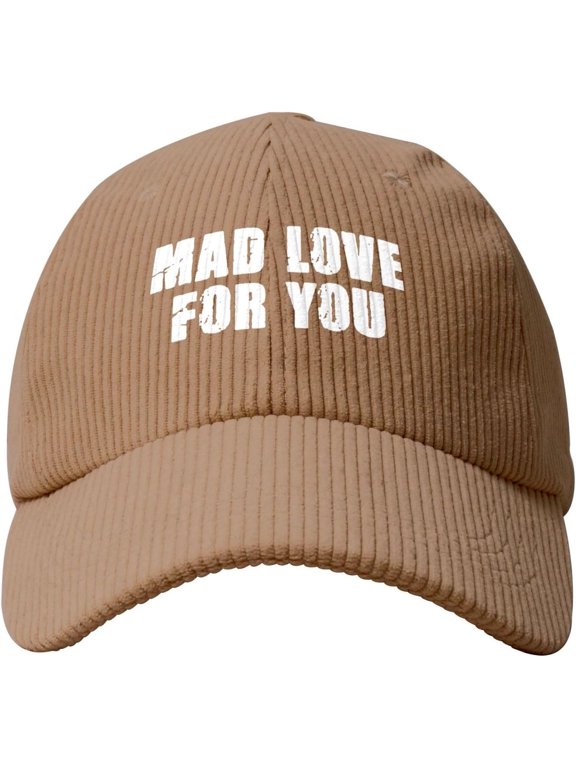 Mad-Love-for-You Unisex Corduroy Baseball Cap Vintage Dad Hat Adjustable Trucker Caps for Outdoor Travel