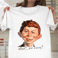 thumbnail image 1 of Mad Magazine Alfred E Neuman What Me Worry Vintage Unisex T-Shirt, up to size 3XL., 1 of 2