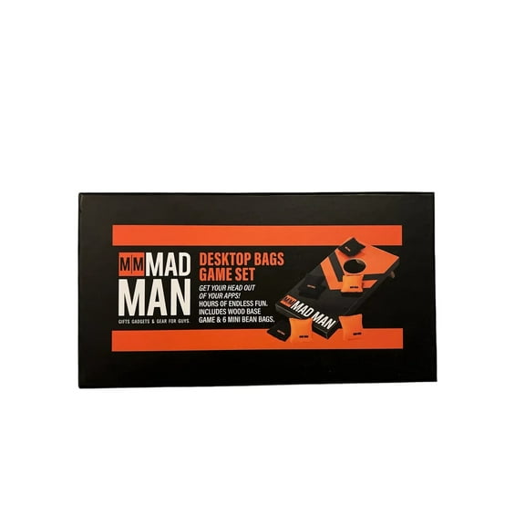 Mad Man Desktop Bags Game Set Mini Cornhole Toss Game for Office Fun | Perfect Gift for Men