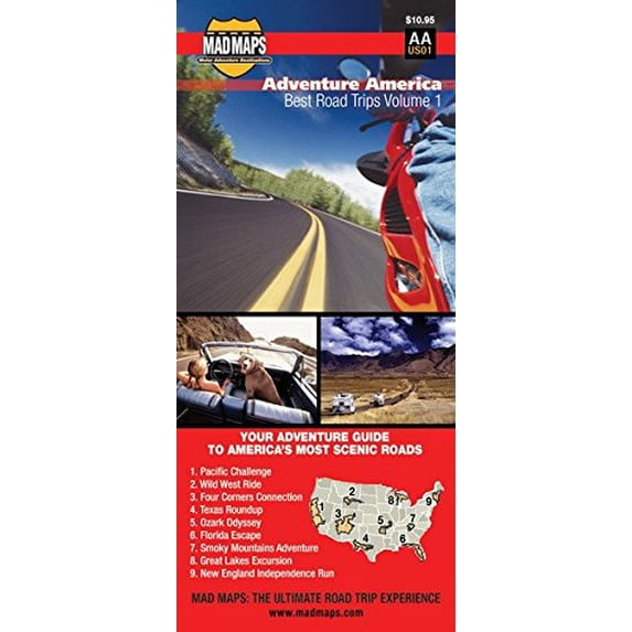 Pre-Owned Mad Maps Adventure America Us Road Trips: 1 Paperback