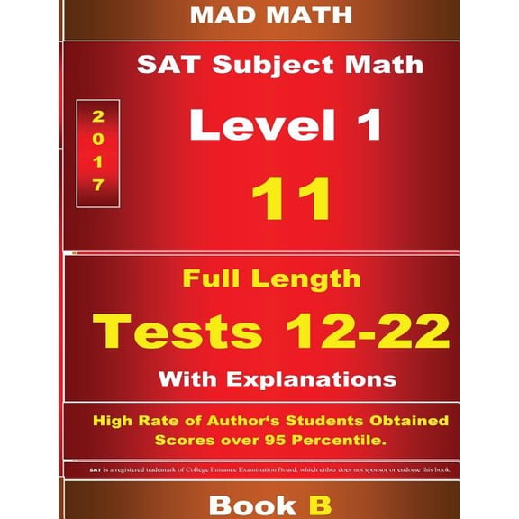 Mad Math Test Preparation: Book B L-1 Tests 12-22 (Paperback)
