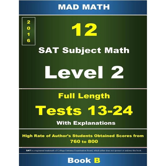 Mad Math Test Preparation: L-2 Tests 13-24 Book B (Paperback)