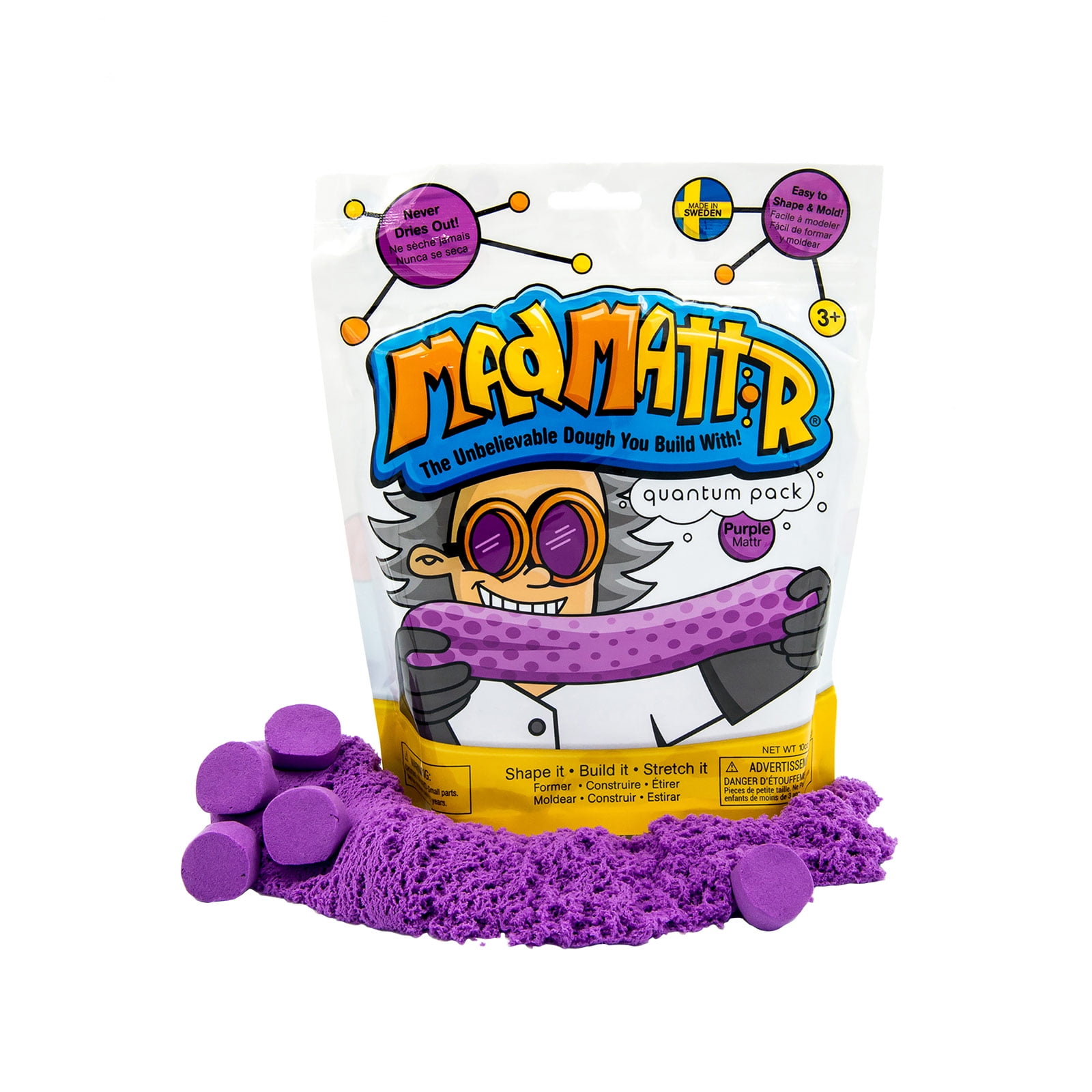 Mad Mattr Super Soft Sensory Modeling Dough 10oz. (Purple), Arts and Crafts for Kids