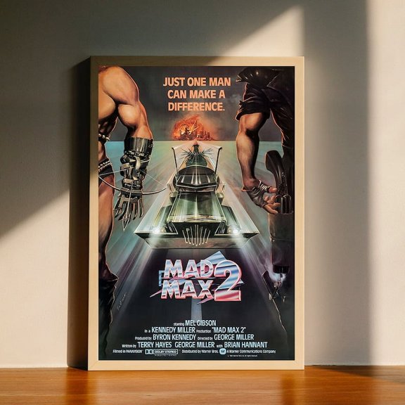 Mad Max 2 Retro Movie Poster, Wall Art Decor