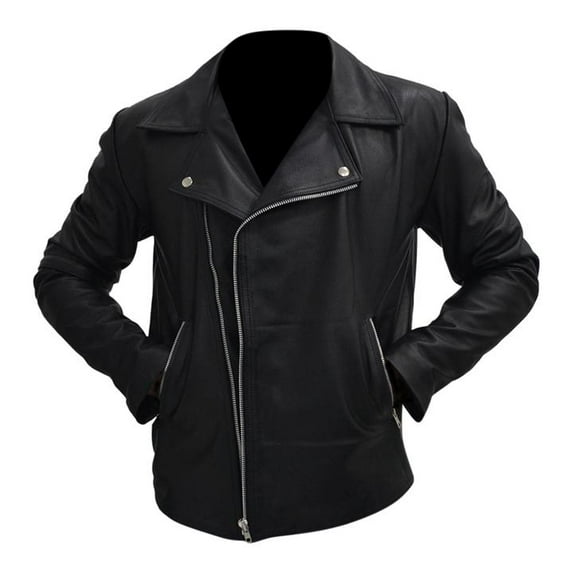 Mad Max 2 Road Warriors Mens Leather Jacket with Removable Zipper Sleeves