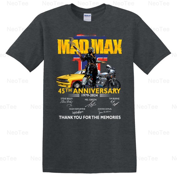 Mad Max 45th Anniversary Post Apocalyptic Action Movie Road Warrior Fan T-Shirt Unisex, up to 5XL
