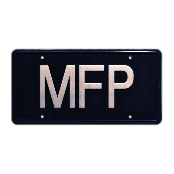 Mad Max | Main Force Patrol | MFP | Metal Stamped Replica License Plate