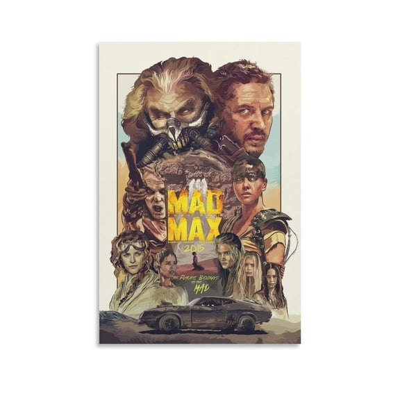 Mad Max Movie Canvas Poster Poster Cool Artworks Painting Wall Art Canvas Prints Hanging Picture Home Decor Posters Gift 12x18inch(30x45cm)