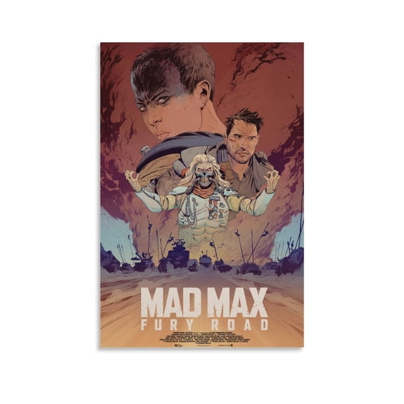 Mad Max Movie Canvas Posters Canvas Poster Wall Art Picture Prints Hanging Photo Gift Decor Home Posters Artworks 16x24inch(40x60cm)
