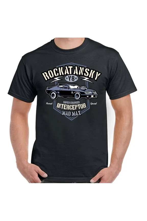 Mad Max T-Shirt Rockatansky Mens Womens Inspired Supercharger Interceptor Car Film, Vintage Birthday Gift