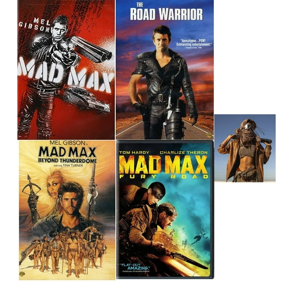 Mad Max, The Road Warrior, Beyond Thunderdome & Fury Road 4 DVD Set Incudes Road Warrior Glossy Print Art Card