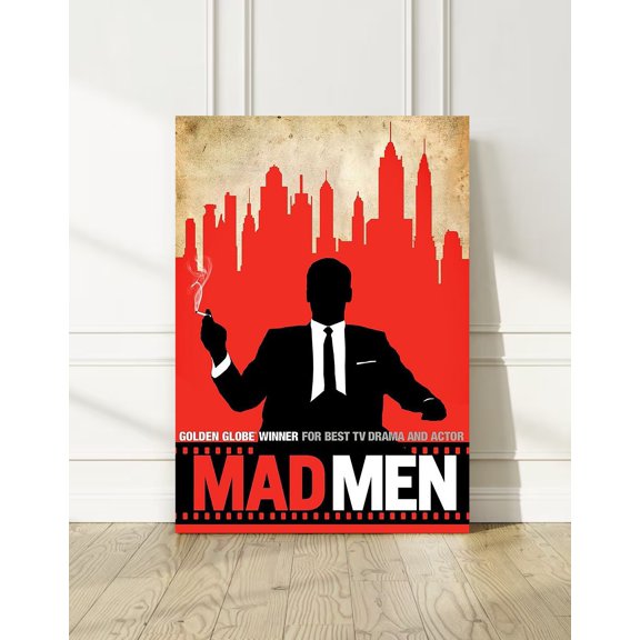 Mad Men Abstract Minimalist TV Series Print, Modern Home Office Decor