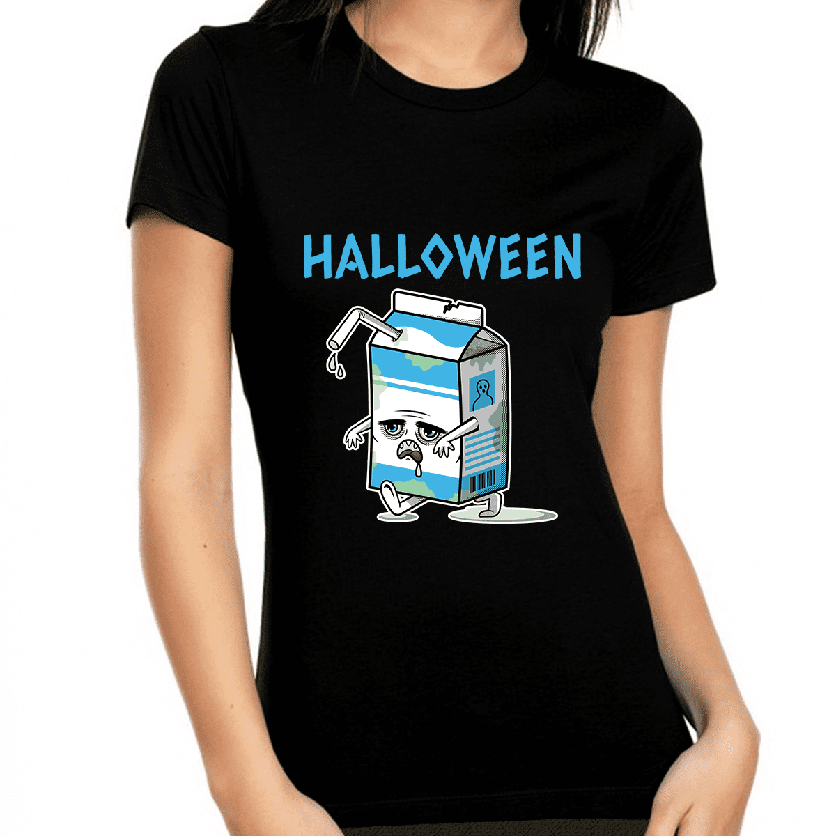 Mad Milk Halloween Shirts for Women Halloween Tops Spooky Food Halloween  Tshirts Women Halloween Shirt - Walmart.com