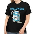 thumbnail image 1 of Mad Milk Halloween Shirts for Women Plus Size 1X 2X 3X 4X 5X Spooky Food Plus Size Halloween Costumes for Women, 1 of 7