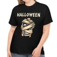 thumbnail image 1 of Mad Mummy Skull Halloween Shirts for Women Plus Size 1X 2X 3X 4X 5X Skull Plus Size Halloween Costumes for Women, 1 of 7