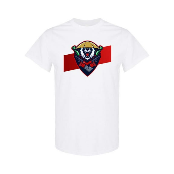 Mad Panda Mascot Esport T-Shirt Men -Image by Shutterstock, Male Large