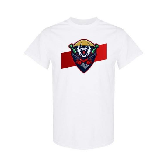 Mad Panda Mascot Esport T-Shirt Men -Image by Shutterstock, Male XX-Large