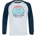 thumbnail image 1 of Mad Pelican Ombre Palm Shade Sun Kicker Raglan UV T-Shirt - Small - White, 1 of 4