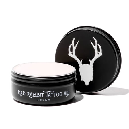 Mad Rabbit Enhance Tattoo Balm, Organic Tattoo Aftercare Brightener & Moisturizer, Lavender Frankincense, 1.7 oz